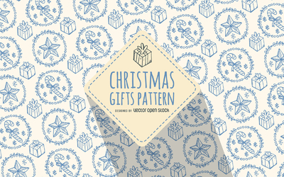 Christmas gift doodles pattern
