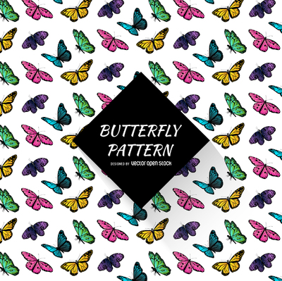 Colorful butterfly pattern