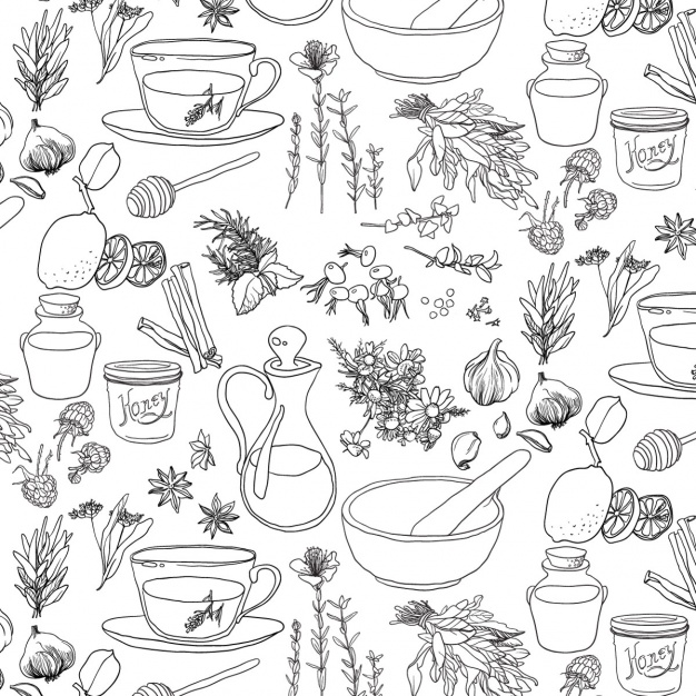 Medicinal herbs pattern