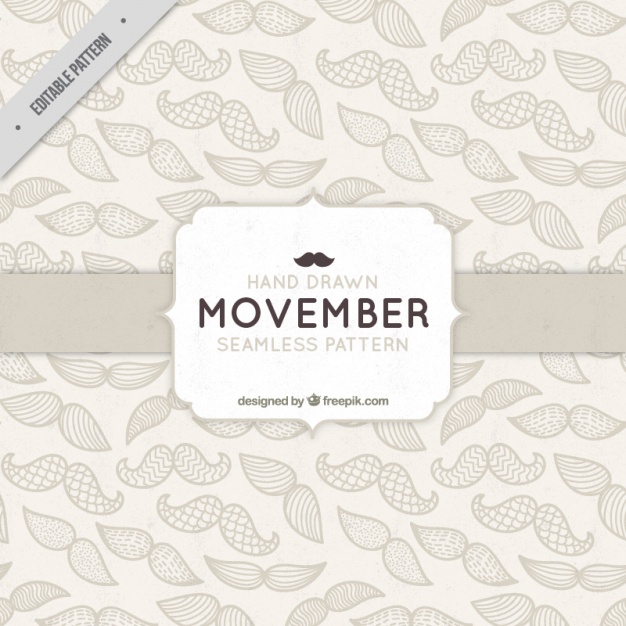 Pattern with mustaches for movember