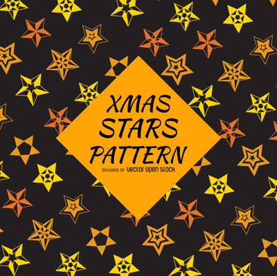 Yellow orange star pattern background